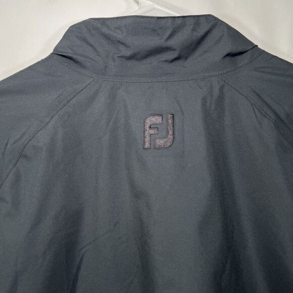 DryJoys by FootJoy Full Zip Snap Rain Jacket Womens Size Small Black Windbreaker - Picture 15 of 16